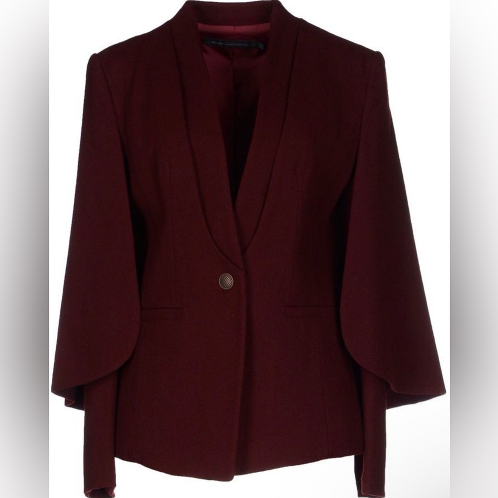 NWT Morine Comte Marat Burgundy Women's Wool Jacket size 3 (US6)